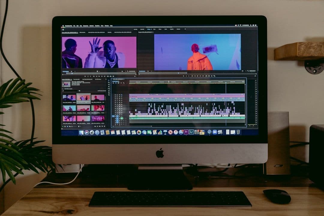 Proses color grading dan editing recap event di studio post-production