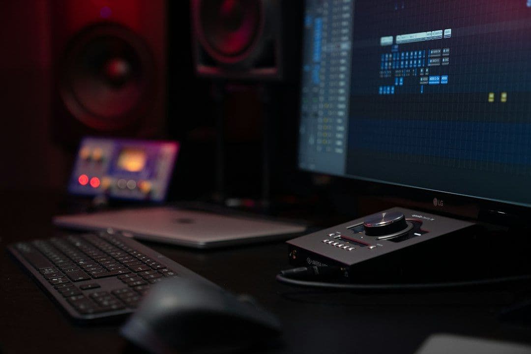 Workstation color grading DaVinci Resolve untuk brand film Mooilux